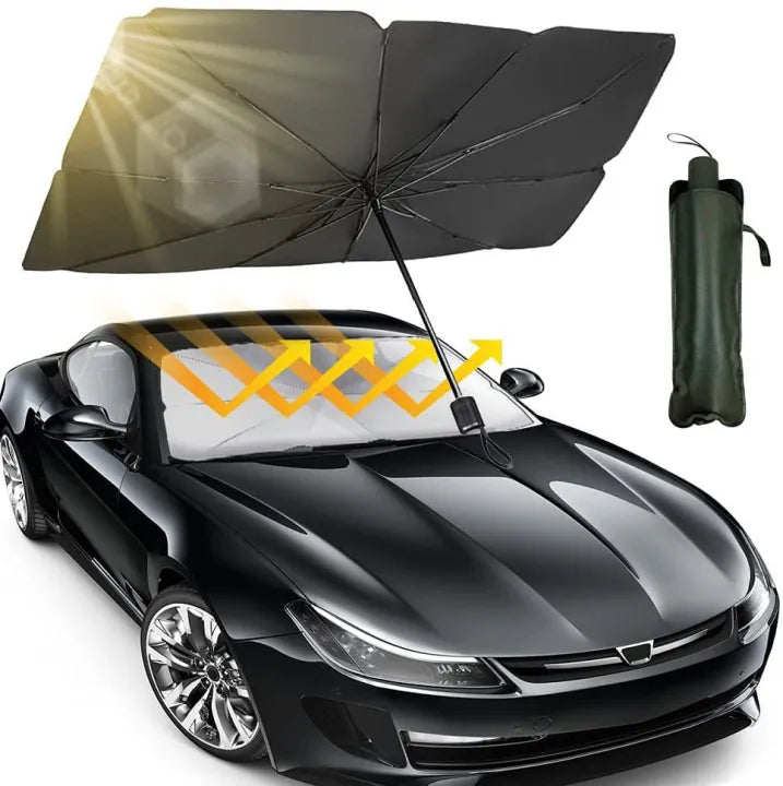 🌞🚘 Car Windshield Sun Shade Umbrella ☂️ Premium Foldable Heat & UV Protection Cover ❄️ | Protects Dashboard & Keeps Interior Cool ✨