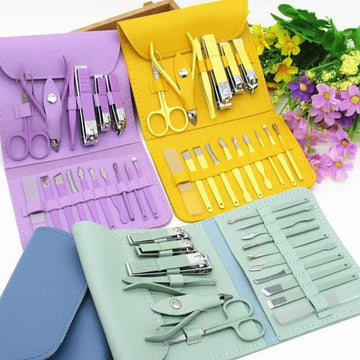 💅✨ 16-in-1 Stainless Steel Nail Care Kit 🌸 Professional Manicure & Pedicure Tool Set 💖 | Stylish, Durable & Easy Grooming ✨ | Random Color 🎨