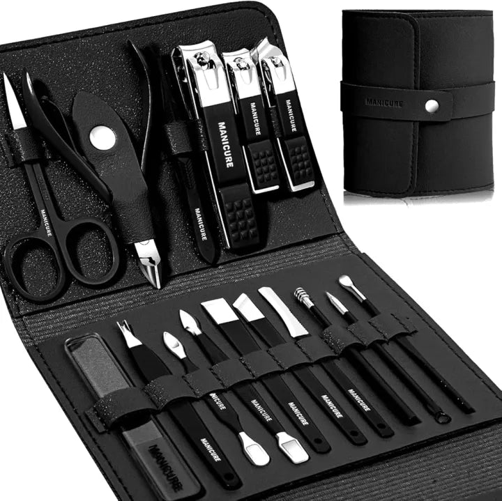 💅✨ 16-in-1 Stainless Steel Nail Care Kit 🌸 Professional Manicure & Pedicure Tool Set 💖 | Stylish, Durable & Easy Grooming ✨ | Random Color 🎨