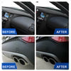 Before and after results of EELHOE plastic trim restorer on faded car door handles and interior trim