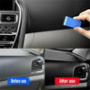 Applying EELHOE plastic trim restorer to restore faded car dashboard and interior plastic trim