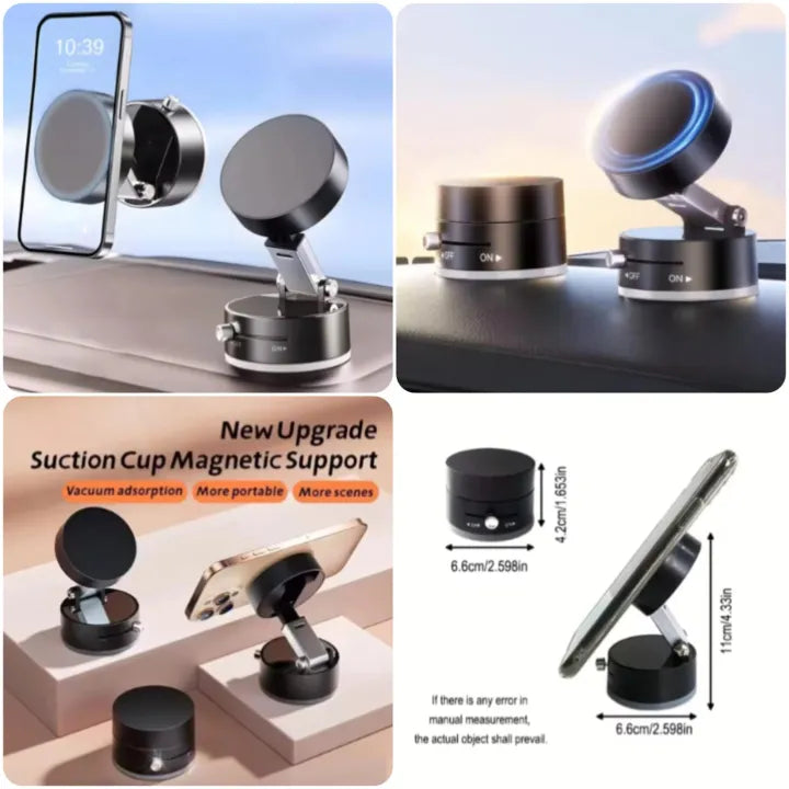 🧲🚗 Premium 360° Magnetic Phone Holder 📱 Strong Grip & Flexible Rotation 🔄 | Perfect for Driving, Work & Watching Videos ✨