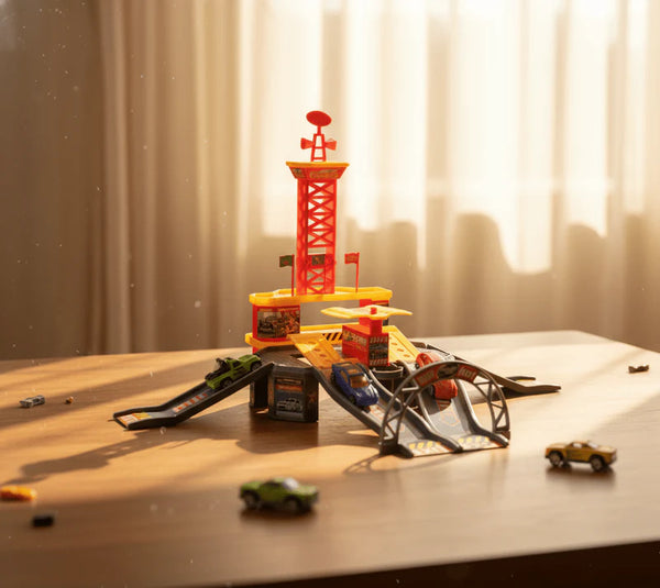 Fast Track Motor City Racing Arena Electric Car Track Set for Kids