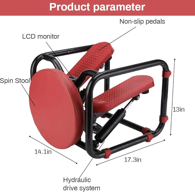 Mini Stair Stepper Fitness Machine with Adjustable Resistance for Daily Exercise