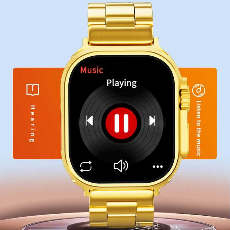 Premium Gold Ultra Smart Watch for Android and iPhone