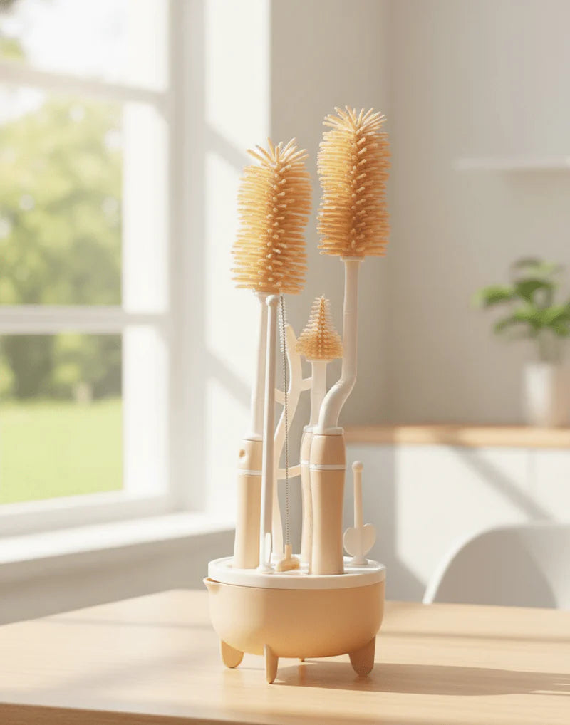 Kidilo Baby Bottle Brush Set with 360° Cleaning Brushes