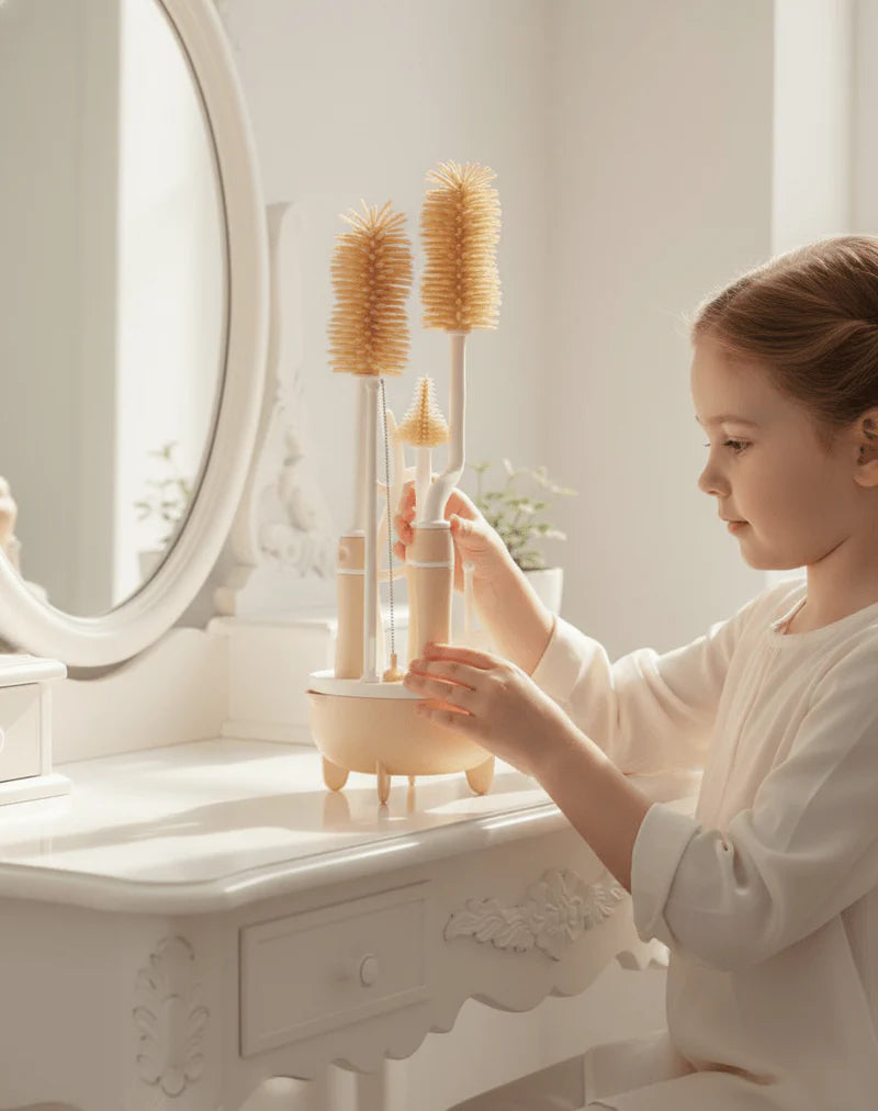 Kidilo Baby Bottle Brush Set with 360° Cleaning Brushes