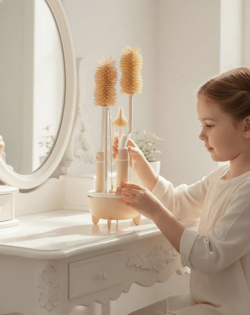 Kidilo Baby Bottle Brush Set with 360° Cleaning Brushes