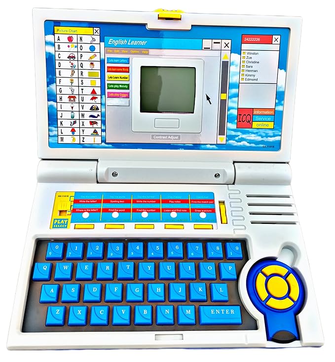 Interactive English Learning Laptop for Boys and Girls with Educational Games
