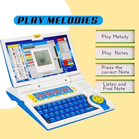Interactive Kids Learning Laptop with English Alphabet and Number Activities