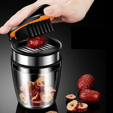 Multi-Function Kitchen Gadget with Integrated Fruit Cutter
