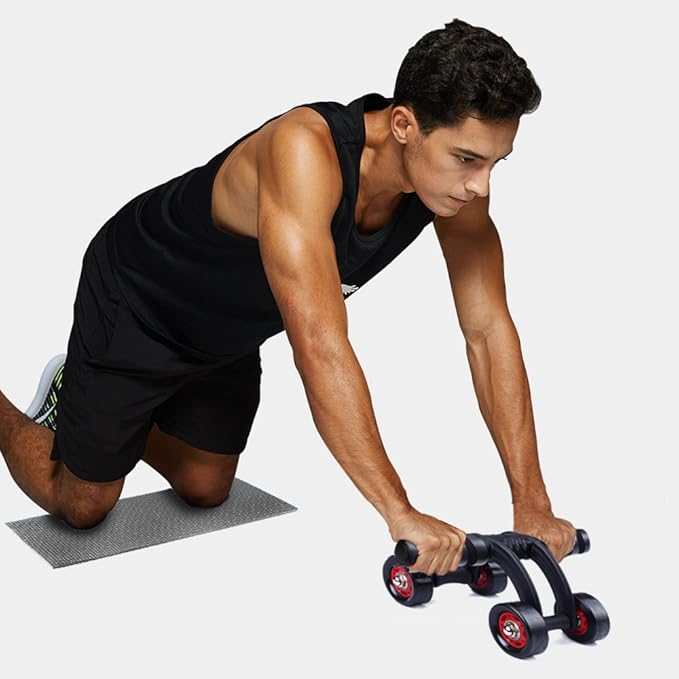 LORDEX Fitness Two-Wheel Ab Roller for Core Strength Training