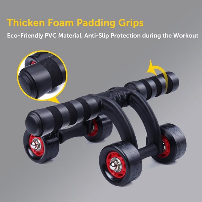 LORDEX Fitness Two-Wheel Ab Roller for Core Strength Training