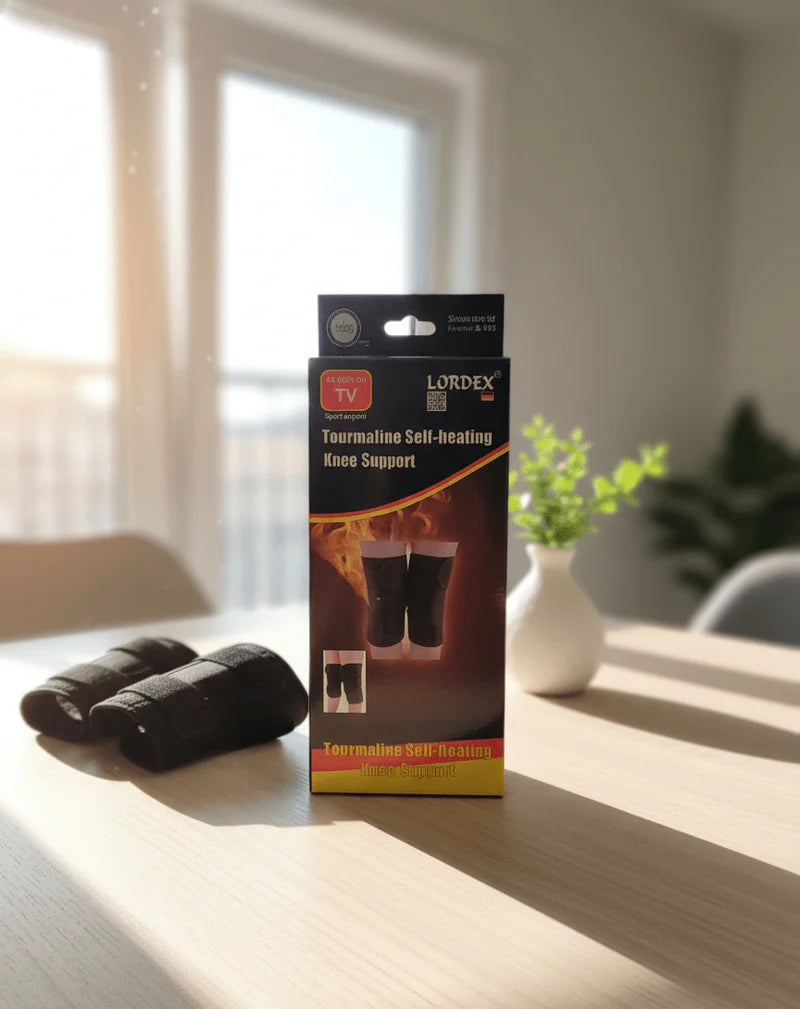 Lordex Self-Heating Knee Brace designed to provide warmth, stability, and comfort for everyday use.