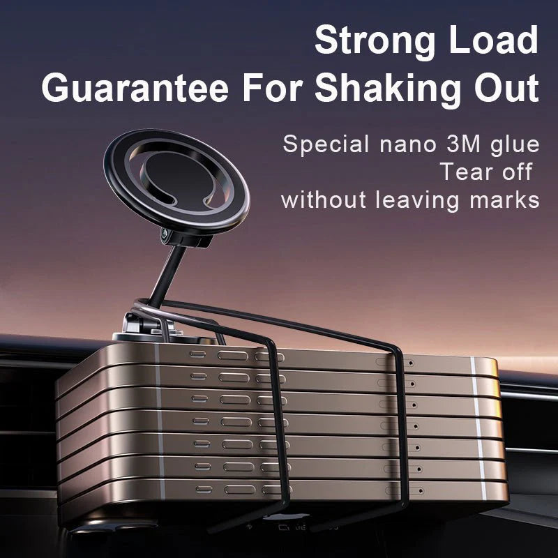 Premium Magnetic Car Phone Stand with Military Grade Suction Base