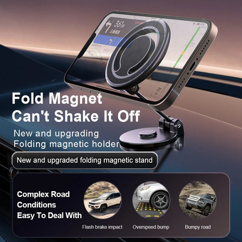 Adjustable Car Phone Mount with Powerful Magnets for All Smartphones
