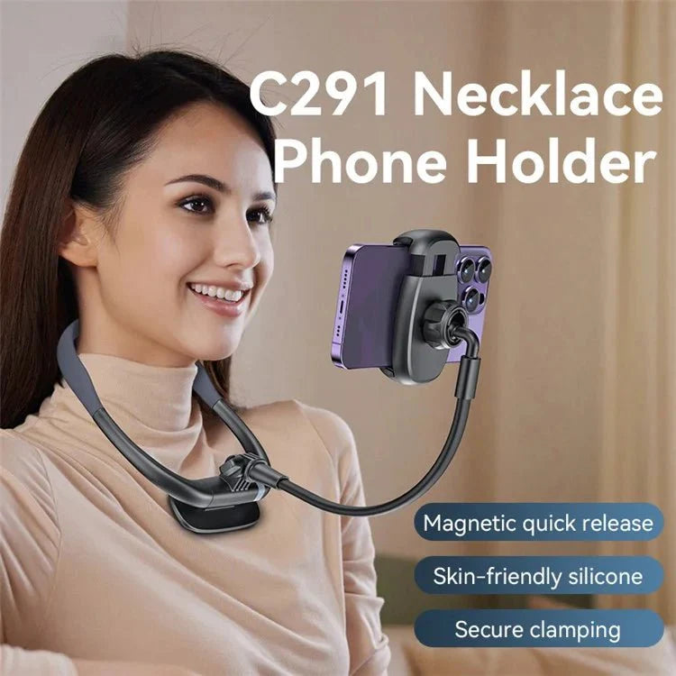 Adjustable Neck Phone Holder for Comfortable Mobile Viewing