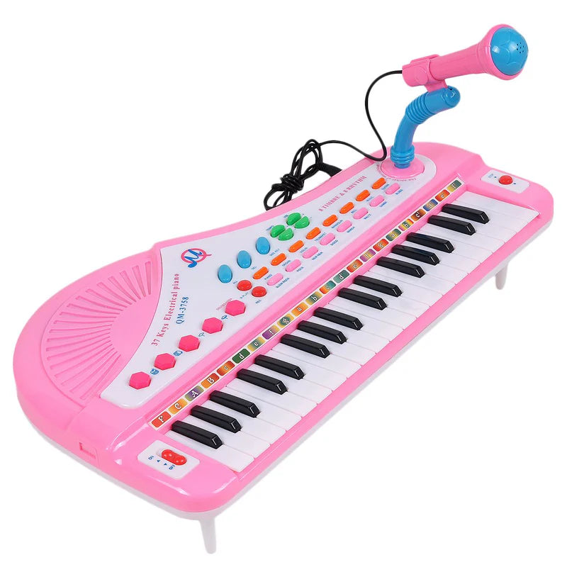 Educational Piano Musical Toy with Microphone for Preschool Kids