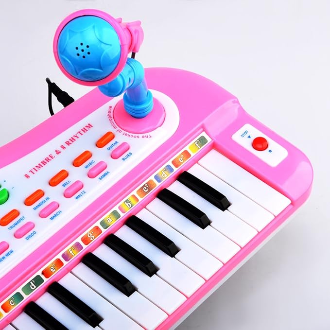 Piano Musical Toy with Microphone for Kids Interactive Learning and Fun