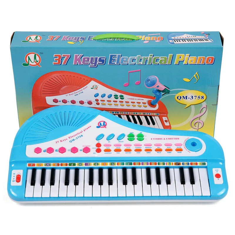 Colorful Kids Piano Keyboard with Microphone and Music Learning Features