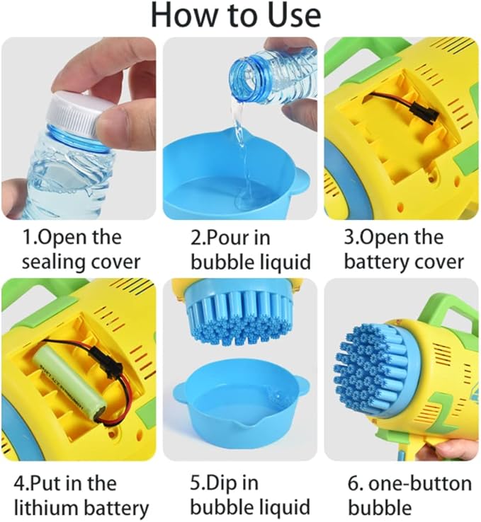 48-Hole Electric Bubble Gun Toy with Colorful Automatic Bubble Maker