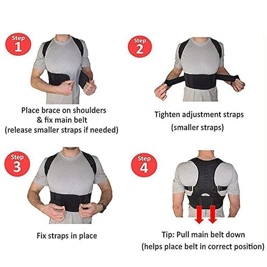 Adjustable Shoulder Back Support Brace for Better Posture and Spine Alignment
